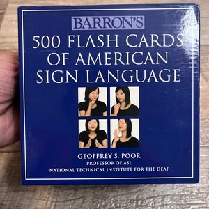 Barron's 500 Flash Cards of American Sign Language ASL Geoffrey S Poor 2009